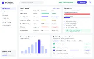 Concept mockup of Affordable professional tax software for low-volume preparers